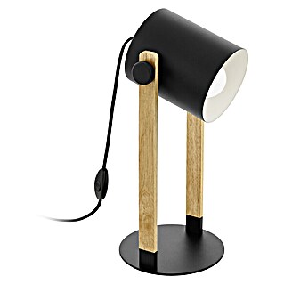 Eglo Hornwood Lámpara de sobremesa (40 W, L x An x Al: 21 x 18 x 42 cm, Negro/Crema, E27)