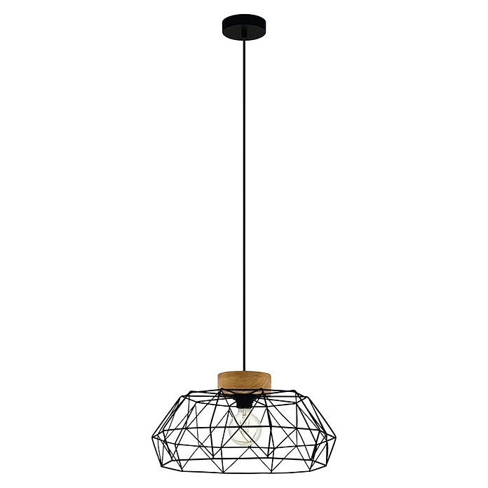Eglo Padstow Pendelleuchte rund (60 W, Ø x H: 45,5 x 110 cm, Schwarz, E27) | BAUHAUS