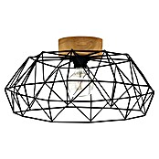 Eglo Padstow Plafón redondo (60 W, Ø x Al: 45,5 x 20,5 cm, Negro, E27) | BAUHAUS