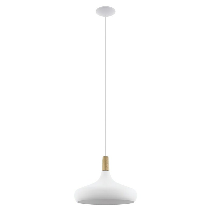 Eglo Lámpara colgante redonda Sabinar (40 W, Ø x Al: 40 x 110 cm, Marrón/Blanco, E27) | BAUHAUS