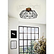 Eglo Padstow Plafón redondo (60 W, Ø x Al: 45,5 x 20,5 cm, Negro, E27) | BAUHAUS