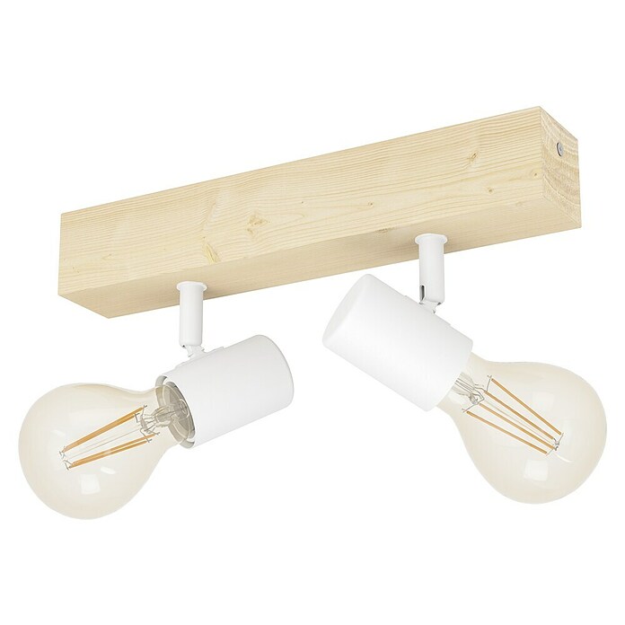 Eglo Townshend 3 Foco de pared (120 W, Marrón/Blanco, E27, 2 ud.) | BAUHAUS