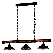 Eglo Pendelleuchte Oldbury (180 W, L x B x H: 118 x 26 x 110 cm, Braun/Schwarz, E27, Anzahl Leuchtmittel: 3 Stk.) | BAUHAUS