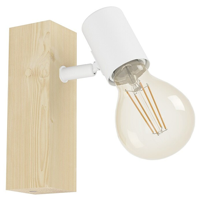 Eglo Townshend 3 Foco de pared (10 W, L x An x Al: 10 x 5 x 16,5 cm, Marrón, E27, 1 ud.) | BAUHAUS