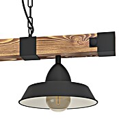 Eglo Pendelleuchte Oldbury (180 W, L x B x H: 118 x 26 x 110 cm, Braun/Schwarz, E27, Anzahl Leuchtmittel: 3 Stk.) | BAUHAUS