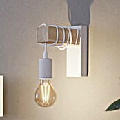 Eglo Townshend Aplique de pared (10 W, L x An x Al: 19 x 6,5 x 21,5 cm, Blanco/Roble, E27) | BAUHAUS