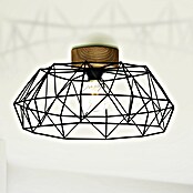 Eglo Padstow Plafón redondo (60 W, Ø x Al: 45,5 x 20,5 cm, Negro, E27) | BAUHAUS