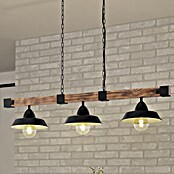 Eglo Pendelleuchte Oldbury (180 W, L x B x H: 118 x 26 x 110 cm, Braun/Schwarz, E27, Anzahl Leuchtmittel: 3 Stk.) | BAUHAUS