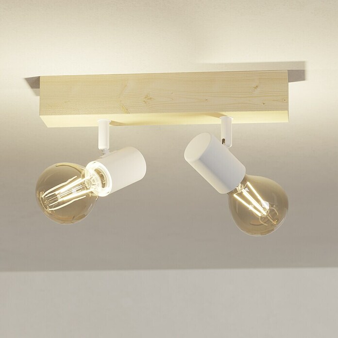 Eglo Townshend 3 Foco de pared (120 W, Marrón/Blanco, E27, 2 ud.) | BAUHAUS