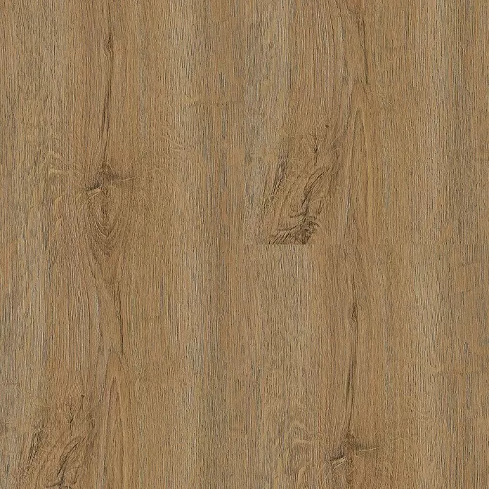 Decolife Designbodenmuster Freestyle Access Golden Rustic Oak - 280 x 160 x 9 mm, Landhausdiele, Golden Rustic Oak - Hellbraune Holzplatte mit ausgeprägter Maserung und dezenten Ästen, ideal für Bodenbeläge oder Möbeloberflächen.