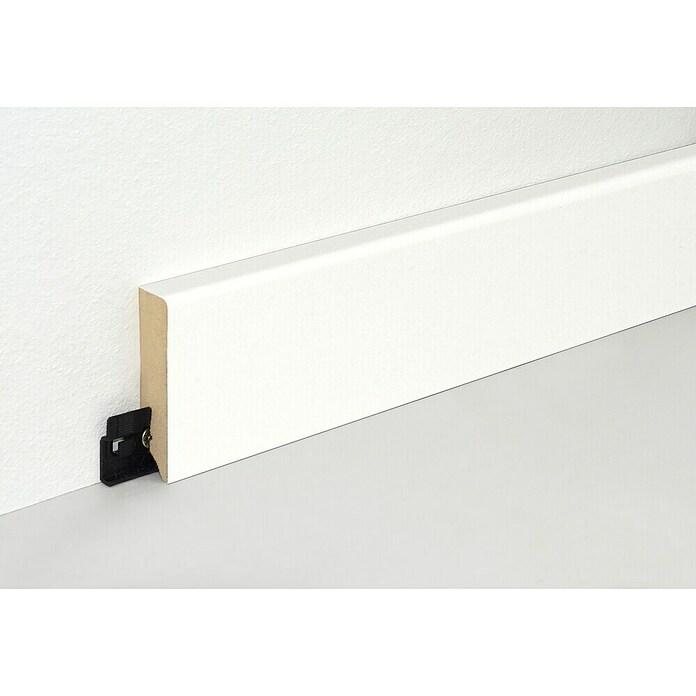 Sockelleiste FU086L (L x B x H: 2 400 x 16 x 70 mm, MDF, Weiß) | BAUHAUS