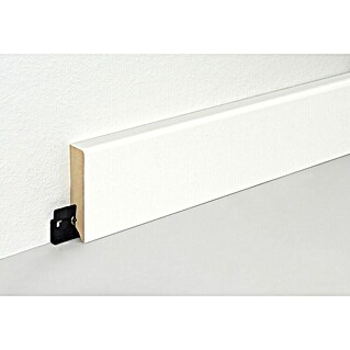 Sockelleiste FU086L (L x B x H: 2 400 x 16 x 70 mm, MDF, Weiß)