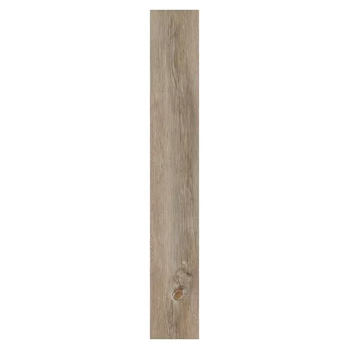 Decolife Designbodenmuster Freestyle Access Kenai Oak - 280 x 160 x 9 mm, Landhausdiele, Kenai Oak - Hellbraune Holzdiele mit sichtbarer Maserung und Ast, geeignet für Böden oder Verkleidungen.