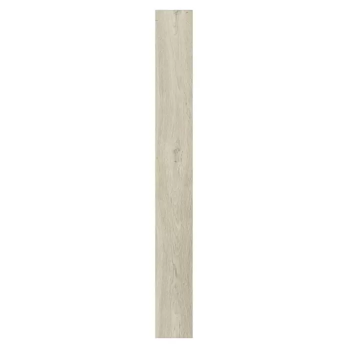 Decolife Designboden Naturestyle Pure - Oak Ash, Landhausdiele, 1.220 x 185 x 9 mm - Helles beiges Holzdekorpaneel mit natürlicher Maserung und subtilen Ästen.