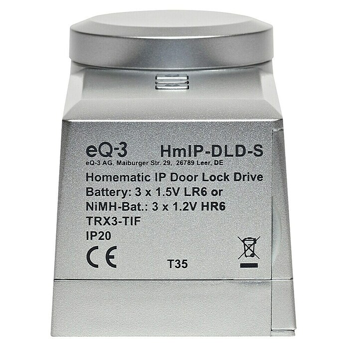 Homematic IP Funk-Türschlossantrieb HmIP-DLD-S (Silber, Batteriebetrieben, 36 x 56 x 118 mm) | BAUHAUS