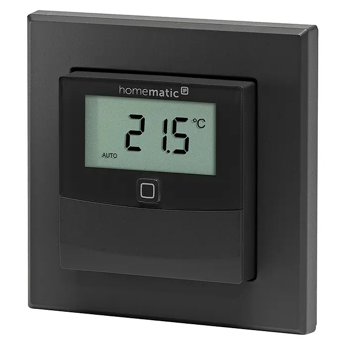 Homematic IP Funk-Temperatursensor HmIP-STHD-A - Anthrazit, L x B x H: 20 x 86 x 86 mm, Batteriebetrieben, IP20 - Homematic IP Wandthermostat mit großem Display zur Temperaturregelung im Haus.