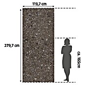 Feinsteinzeugfliese Terrazzo Ceppo XXL (119,7 x 279,7 cm, Schwarz, Glänzend) | BAUHAUS