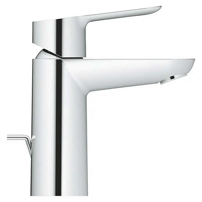 Grohe Waschtischarmatur Bauedge S-Size - Chrom, Glänzend - Eine glänzende, moderne Chrom-Waschtischarmatur mit schlankem Auslauf und Hebel, die Eleganz und Funktionalität für jedes Badezimmer verspricht.