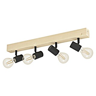 Eglo Townshend 3 Deckenstrahler (240 W, L x B x H: 63 x 5 x 5 cm, Braun/Schwarz, E27, 4 Stk.)
