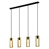 Eglo Lámpara colgante (160 W, L x An x Al: 116 x 5,5 x 110 cm, Negro/Marrón, E27, Número de bombillas: 4 ud.) | BAUHAUS