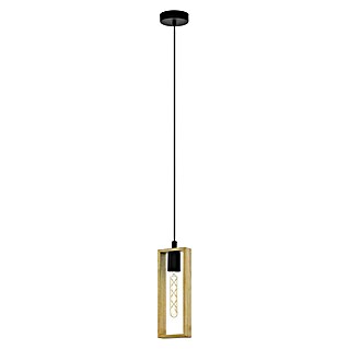 Eglo Lámpara colgante (40 W, L x An x Al: 11 x 10 x 110 cm, Negro/Marrón, E27, Número de bombillas: 1 ud.)