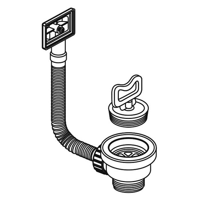 Ab- & Überlaufgarnitur (Kunststoff, Passend für: Admiral Einbauspüle E 33) | BAUHAUS