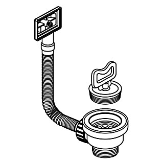Ab- & Überlaufgarnitur (Kunststoff, Passend für: Admiral Einbauspüle E 33)