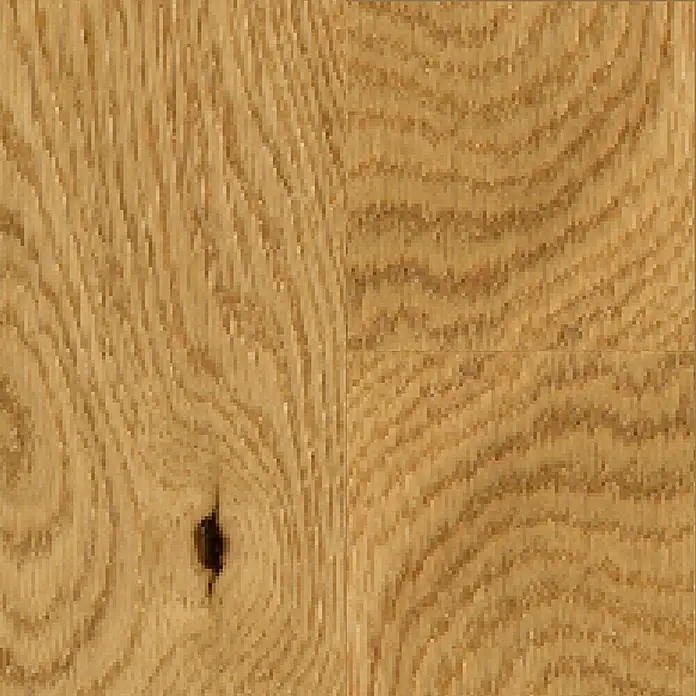 Parador Parkett Classic 3060 - Eiche astig, Schiffsboden, 2.200 x 185 x 13 mm - Helles Eichenparkett mit einer markanten Maserung und einem Astloch, das dem Boden einen natürlichen und rustikalen Charakter verleiht.