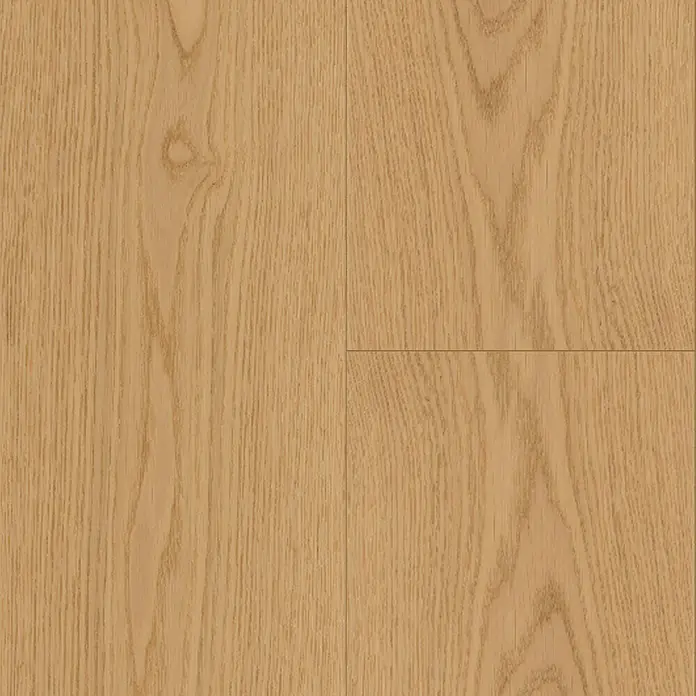 Parador Parkettmuster Trendtime 4 Rustikal Eiche Lugana leicht geweißt - 200 x 160 x 13 mm, Landhausdiele - Detailaufnahme eines hellen Holzfußbodens. Die Maserung des Holzes ist gut sichtbar.
