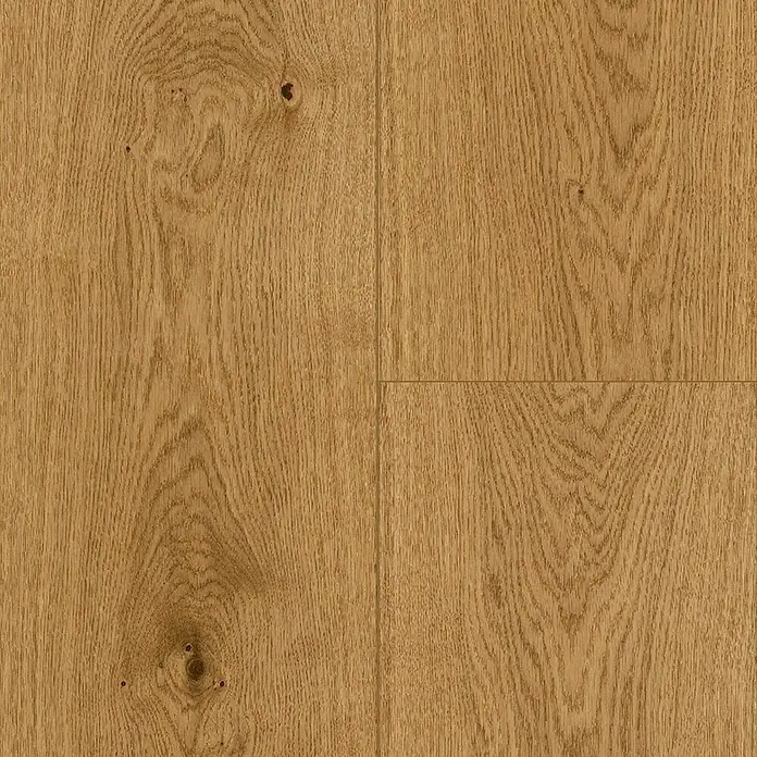 Parador Parkett Classic 3025 - Rustikal Eiche, Landhausdiele, 2.380 x 233 x 13 mm - Dieses Bild zeigt ein detailreiches Muster aus hellbraunen Holzdielen, das die natürliche Maserung und Struktur des Materials hervorhebt.