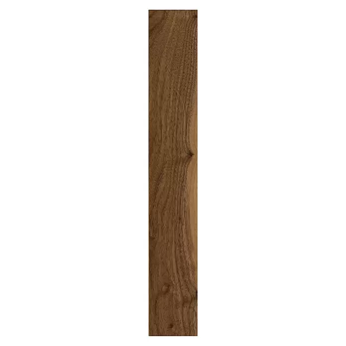 Parador Parkettmuster Classic 3060 Living Walnuss - 200 x 185 x 13 mm, Schiffsboden - Dunkelbraune Holzplatte mit natürlicher Maserung.