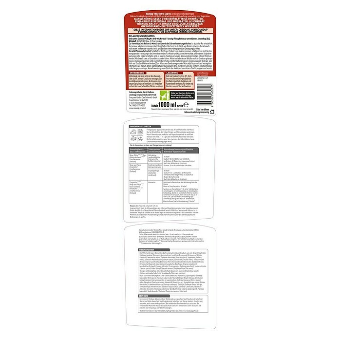 Roundup Unkrautfrei Express (1 l, Anwendungsfertig) | BAUHAUS