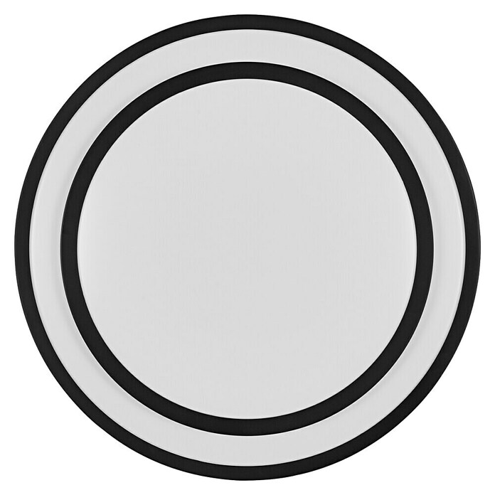 Osram LED-Deckenleuchte rund Berlin (24 W, Ø x H: 39 x 7,8 cm, Schwarz, Warmweiß) | BAUHAUS