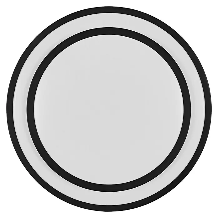 Ledvance Orbis LED-Deckenleuchte rund Berlin - 36 W, Ø x H: 49,2 x 8 cm, Schwarz, Warmweiß - Runde Deckenleuchte in Weiß und Schwarz für eine moderne und stilvolle Beleuchtung im Raum.