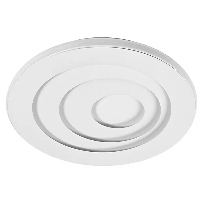 Ledvance Orbis LED-Deckenleuchte rund Spiral - 38 W, Ø x H: 36,5 x 5,6 cm, Weiß, Warmweiß - Deckenelement in Weiß mit konzentrischen Kreisen. Das Design verleiht dem Produkt eine moderne und elegante Optik.