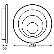 Ledvance Orbis Led-plafondlamp, rond Spiral (38 W, Ø x h: 36,5 x 5,6 cm, Wit, Warm wit) | BAUHAUS