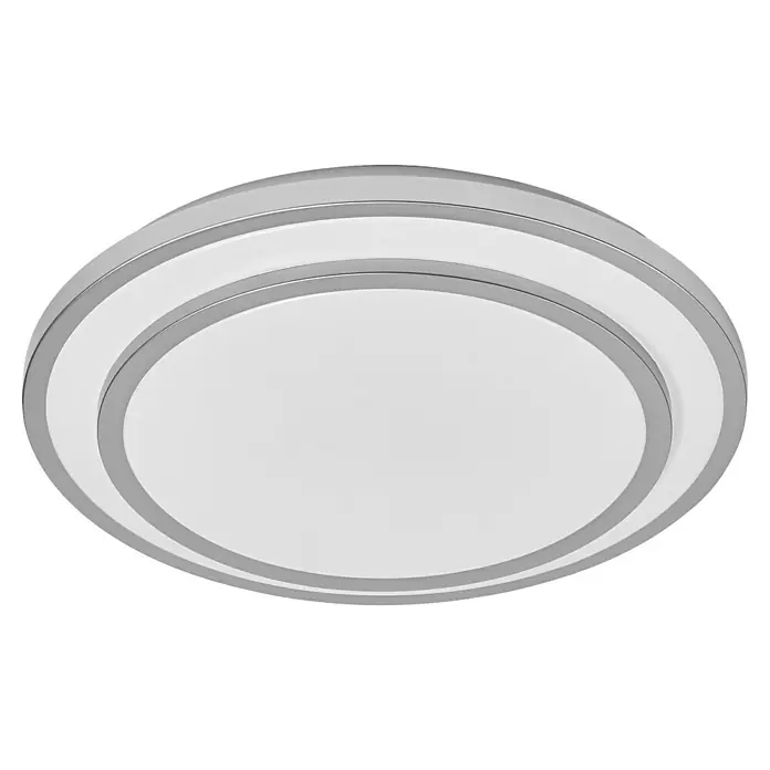 Ledvance Orbis LED-Deckenleuchte rund Berlin - 24 W, Ø x H: 39 x 7,8 cm, Silber, Warmweiß - Moderne LED-Deckenleuchte mit runder Form und silberfarbenem Rahmen für eine stilvolle Beleuchtung im Innenbereich.