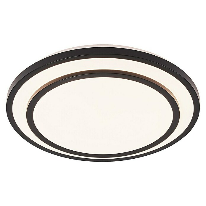 Osram LED-Deckenleuchte rund Berlin (24 W, Ø x H: 39 x 7,8 cm, Schwarz, Warmweiß) | BAUHAUS