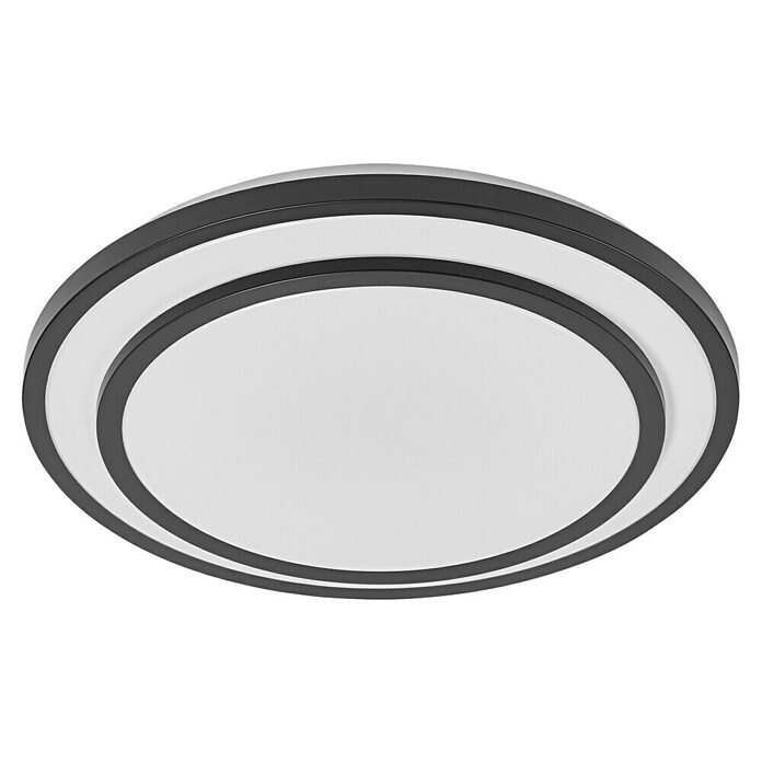 Osram LED-Deckenleuchte rund Berlin (24 W, Ø x H: 39 x 7,8 cm, Schwarz, Warmweiß) | BAUHAUS