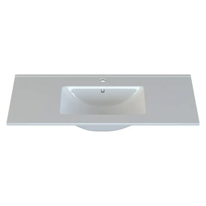 Camargue Espacio Einbauwaschbecken Plan100 x 46 cm, Weiß