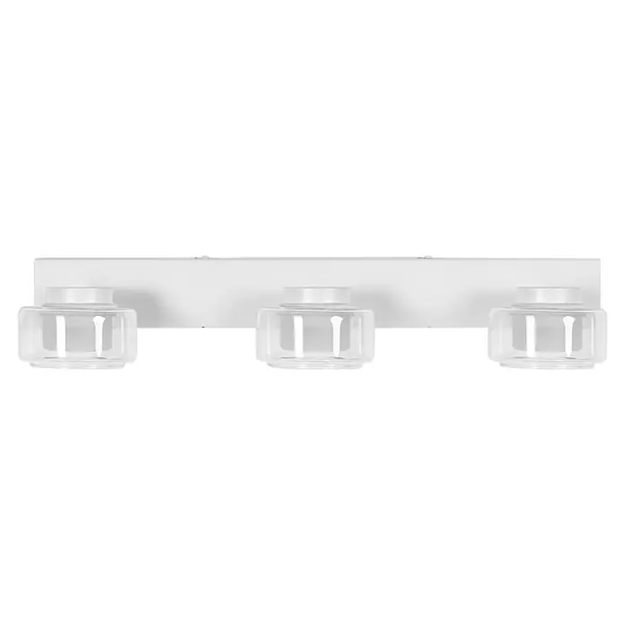 Ledvance Orbis LED-Wandleuchte Flame - 16,5 W, L x B x H: 50 x 13 x 9 cm, Weiß, Warmweiß, 3 Stk. - Moderne weiße Badezimmerleuchte mit drei klaren Glaslampenschirmen für stilvolle Beleuchtung und ein elegantes Ambiente im Bad.