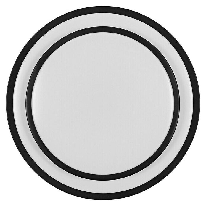 Osram Led-plafondlamp, rond Berlin (16 W, Ø x h: 29,3 x 6,5 cm, Zwart, Warm wit) | BAUHAUS