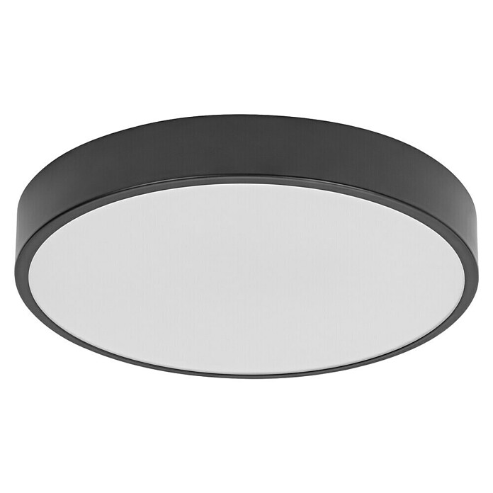 Ledvance Orbis Led-plafondlamp, rond Slim Moia (20 W, Ø x h: 28 x 4 cm, Zwart, Warm wit) | BAUHAUS