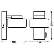 Ledvance Orbis Aplique de pared LED (5,5 W, L x An x Al: 10 x 13 x 15 cm, Cromo, Blanco cálido, 1 ud.) | BAUHAUS
