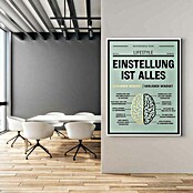 Dotcomcanvas Leinwandbild (Gewinner Mindset vs. Verlierer Mindset, B x H: 150 x 200 cm) | BAUHAUS