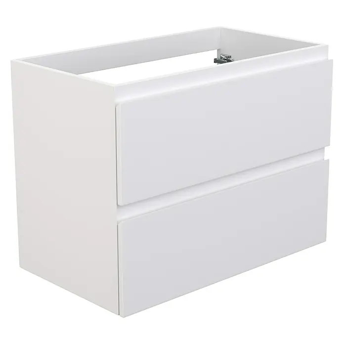 Camargue Espacio Waschtischunterschrank - 80 x 46 x 60 cm, 2 Schubkästen, Gama weiß matt - Weißer Waschtischunterschrank mit zwei Schubladen für das Badezimmer. Praktische und elegante Badmöbel.
