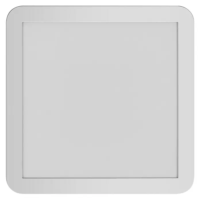 Ledvance Orbis LED-Deckenleuchte Disc - 22 W, Ø x H: 30 x 3 cm, Chrome, Warmweiß, Quadratisch - Weiße LED-Panel-Leuchte mit abgerundeten Ecken für moderne Beleuchtung. Ideal für Büros oder Wohnräume, die ein stilvolles Lichtelement suchen.