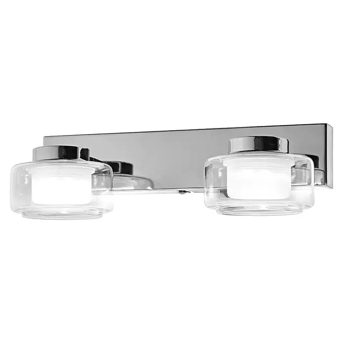 Ledvance Orbis LED-Wandleuchte Flame - 11 W, L x B x H: 30 x 13 x 9 cm, Chrome, Warmweiß, 2 Stk. - Die moderne Wandleuchte mit zwei Glaslampen sorgt für eine elegante Beleuchtung in jedem Raum. Das chromfarbene Design ist zeitlos und ansprechend.