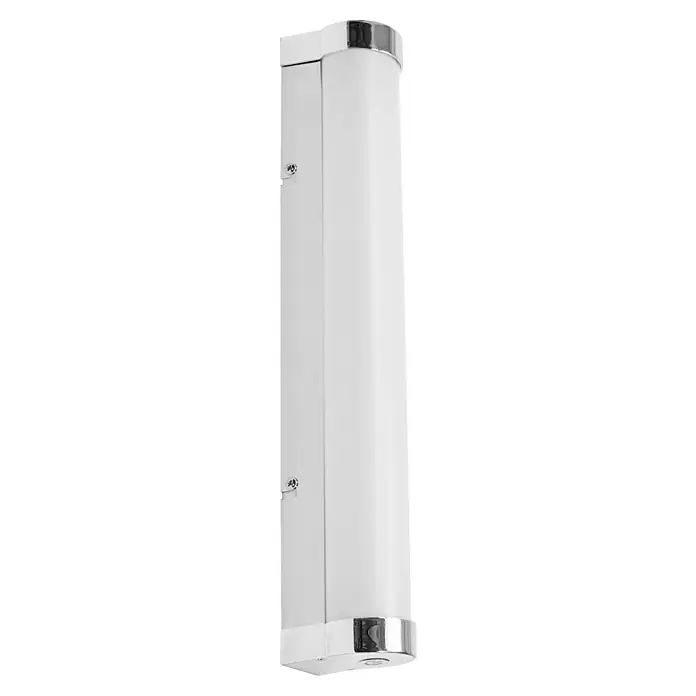Ledvance Orbis LED-Spiegelleuchte Tube - 9 W, L x B x H: 40 x 7 x 5,4 cm, Chrome, Frostglas, Warmweiß - Weiße LED-Leuchte mit Chromakzenten. Elegantes Design für moderne Räume. Ideal für Badezimmer oder Flure.
