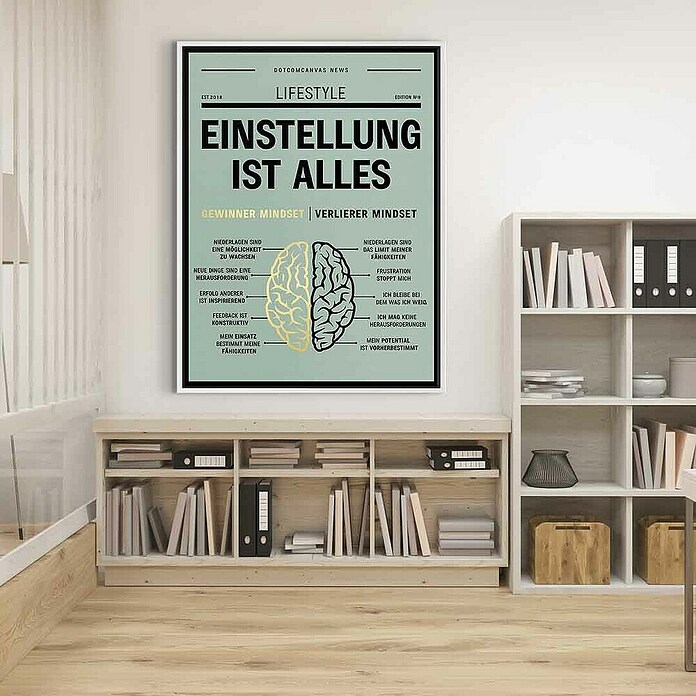 Dotcomcanvas Leinwandbild (Gewinner Mindset vs. Verlierer Mindset, B x H: 150 x 200 cm) | BAUHAUS